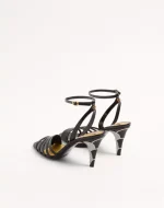 Valentino Ladycrush Patent Leather Sandal With Crystals 85Mm - Image 4
